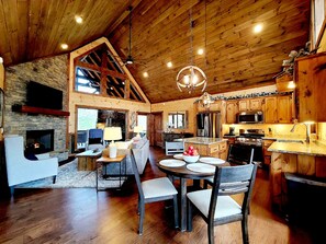 Interior - Incredible firepit, luxurious cabin, indoor&outdoor fireplaces. Minutes to town. (Morganton)