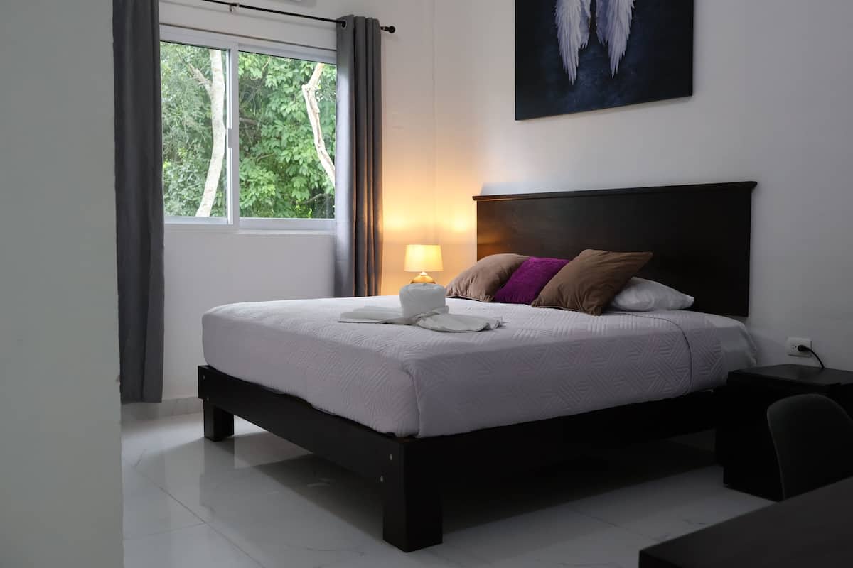 1 bedroom, hypo-allergenic bedding, down comforters, Tempur-Pedic beds