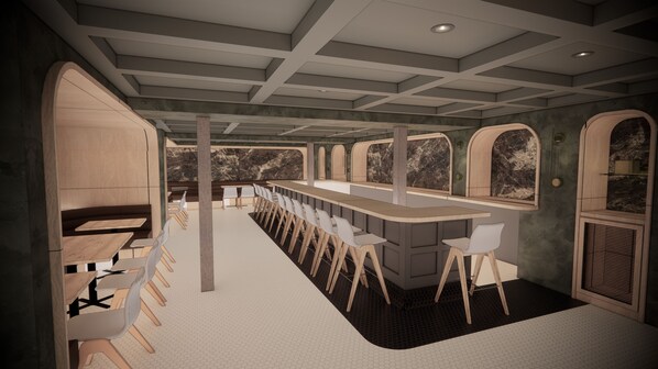 럭셔리 스튜디오, 킹사이즈침대 1개 | 거실 공간