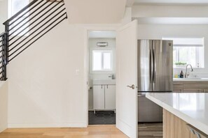 Fridge, microwave, oven, stovetop - Light-filled Modern Farmhouse near Cap Hill w/Yard (Seattle)