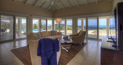 Exquisite house overlooking Caribbean ocean, 7.7 gated acres.