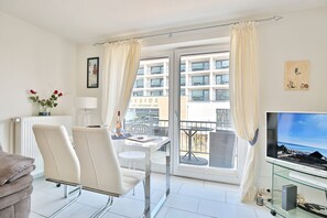 TV, DVD player, stereo