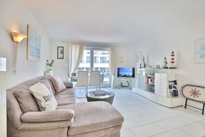 TV, DVD player, stereo