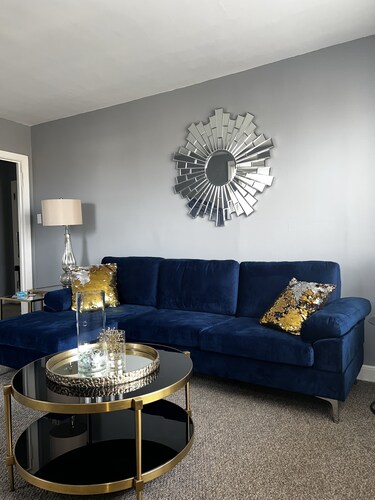 2 bedroom with work space and high speed internet.