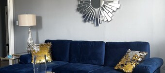 2 bedroom with work space and high speed internet.