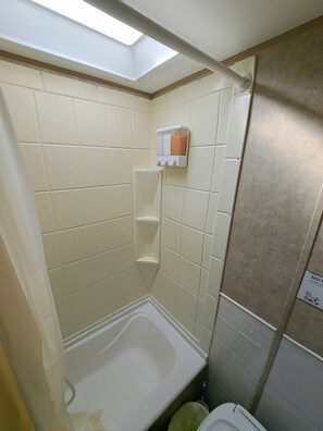 Towels, soap, shampoo, toilet paper