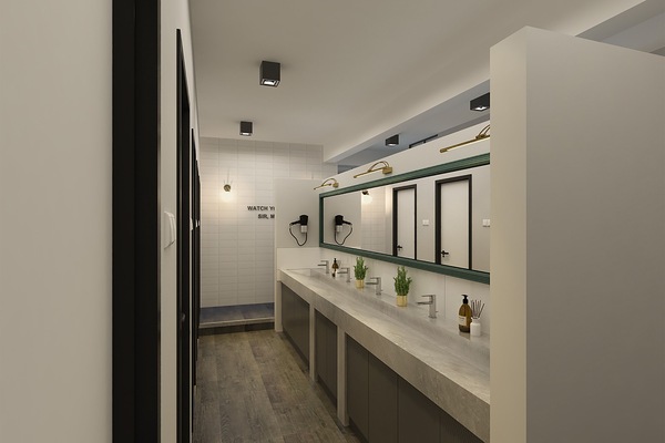 Felles sovesal, for menn og kvinner, delt bad, byutsikt (14 Beds) | Bad | Dusj, toalettartikler (inkludert), hårføner og badekåper