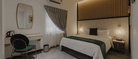 Classic Double Room | Premium bedding, blackout curtains, iron/ironing board, free WiFi