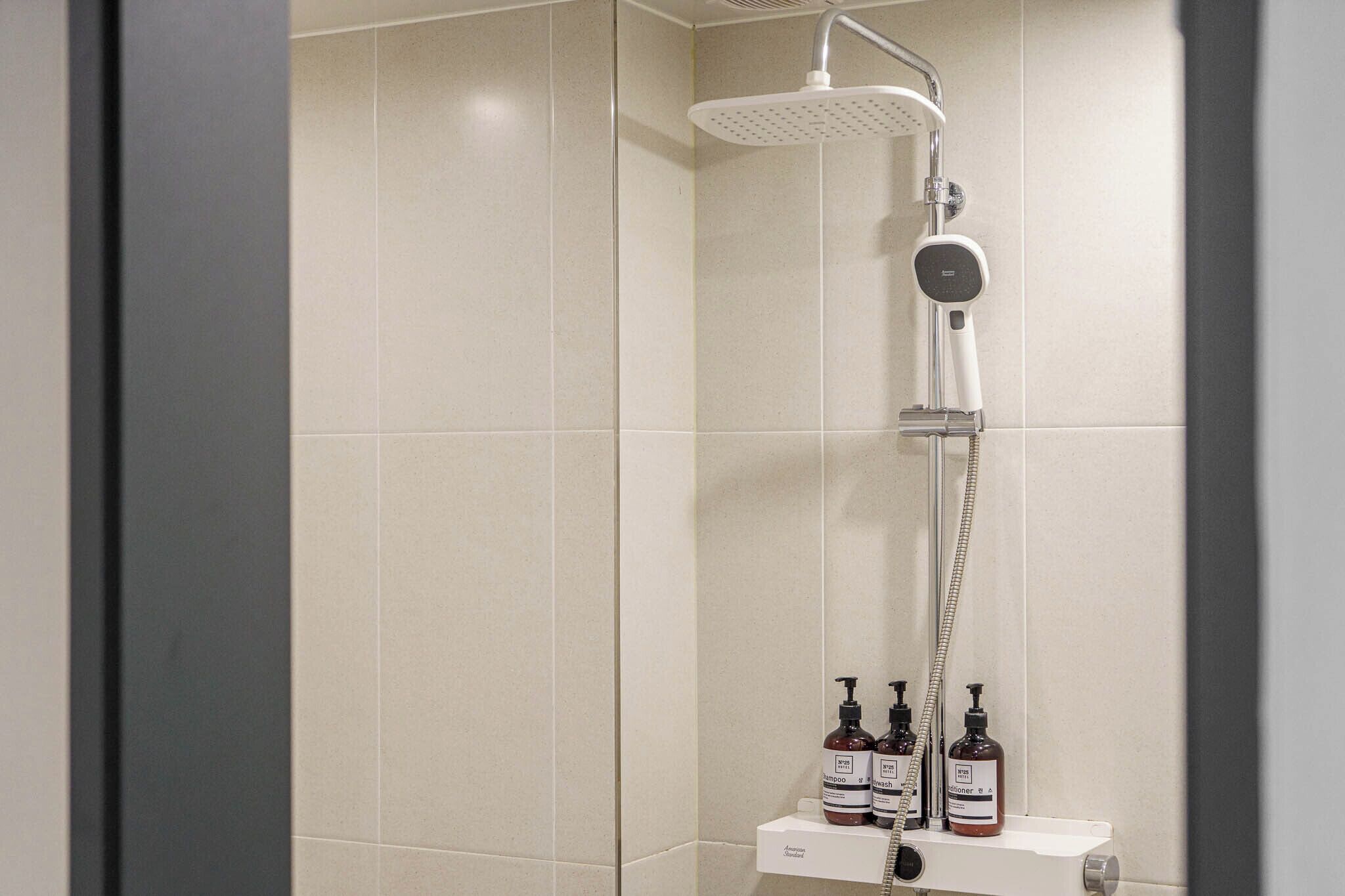 Hair dryer, bathrobes, slippers, bidet