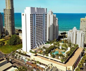 Aerial view - Hotel Apartments on 22 View Avenue, Surfers Paradise (Surfers Paradise)