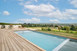 Piscine extérieure, piscine chauffée
