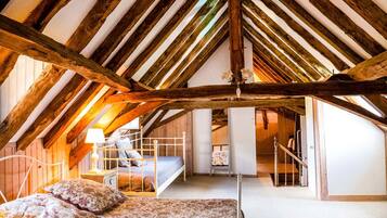 5 slaapkamers, een strijkplank/strijkijzer, reisbedje, gratis wifi