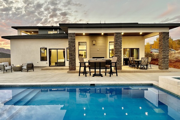 A heated pool