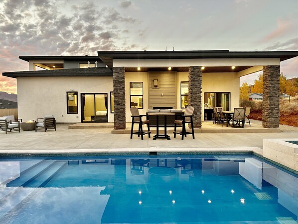 A heated pool