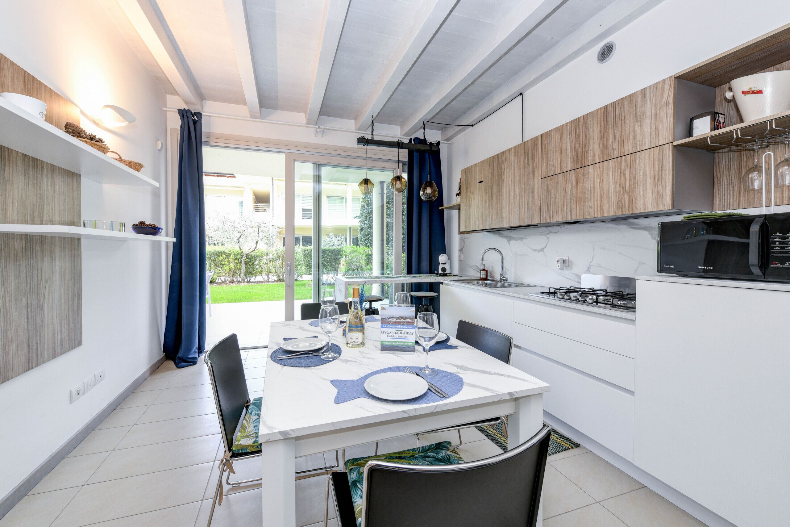 Fridge, microwave, dishwasher, coffee/tea maker