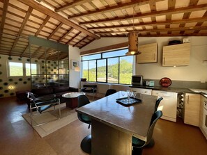 Fridge, microwave, oven, stovetop - Double-gîte with jacuzzi, swimming pool and balneotherapy. (Mollans-sur-Ouvèze)