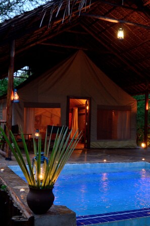 Deluxe Tent | Individually decorated, individually furnished, free WiFi, bed sheets - Selous Kulinda Camp (Mloka)