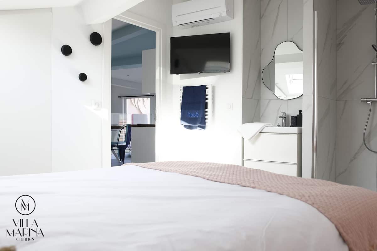 Departamento Deluxe, 2 habitaciones, 2 baños (SOUTH BEACH) | 1 habitación, sábanas de algodón egipcio y ropa de cama de alta calidad