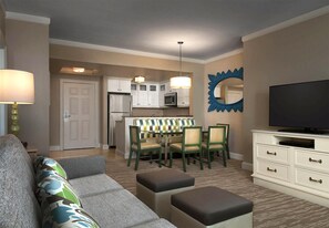 Living area - Gorgeous Marriott's Ocean Watch Villas Resort (Myrtle Beach)