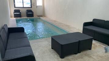 Indoor pool, a heated pool