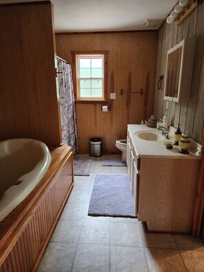 Dusche, Whirlpool, Haartrockner, Handtücher
