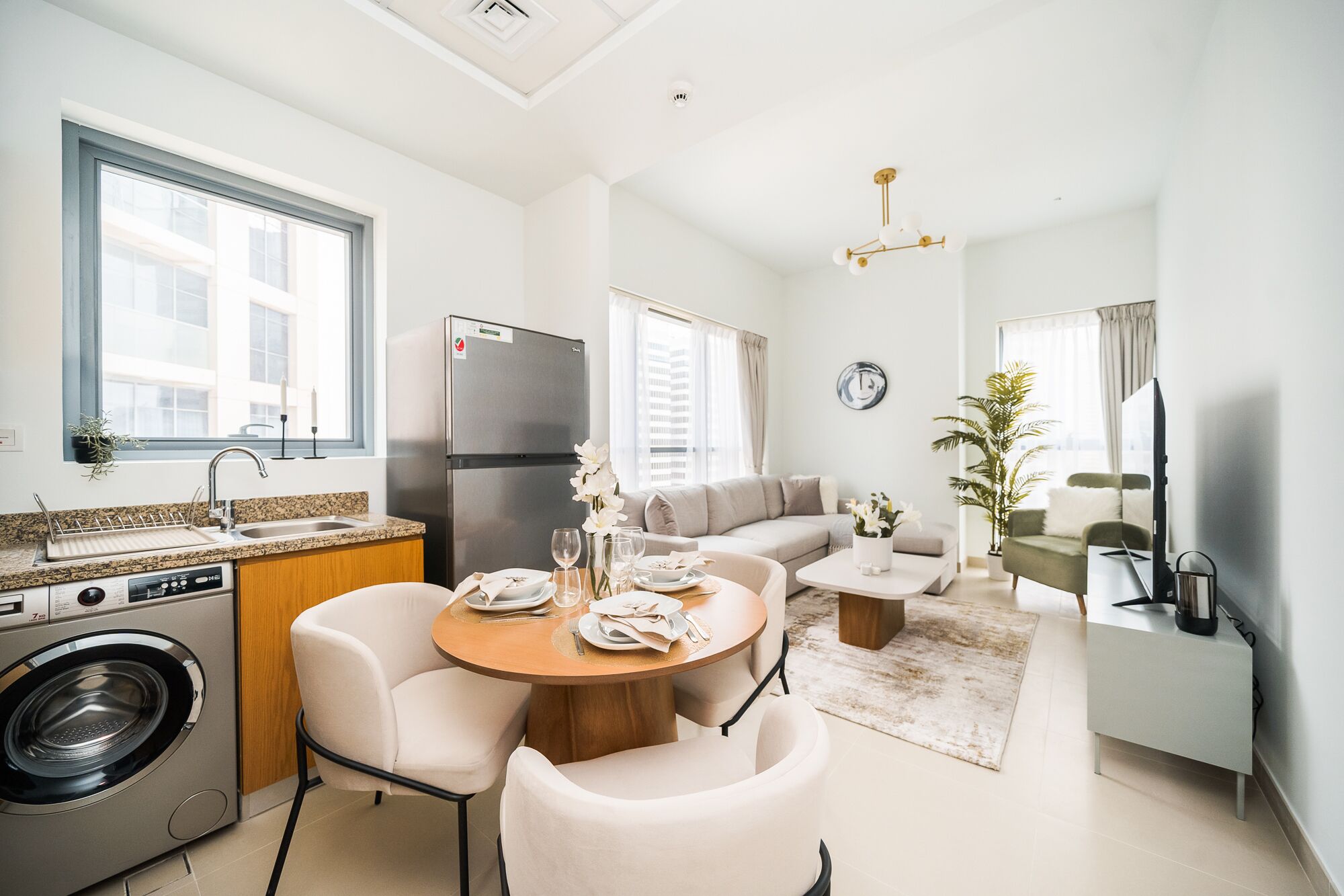 Classic Apartment | Living area | 65-inch Smart TV with digital channels, TV, streaming services