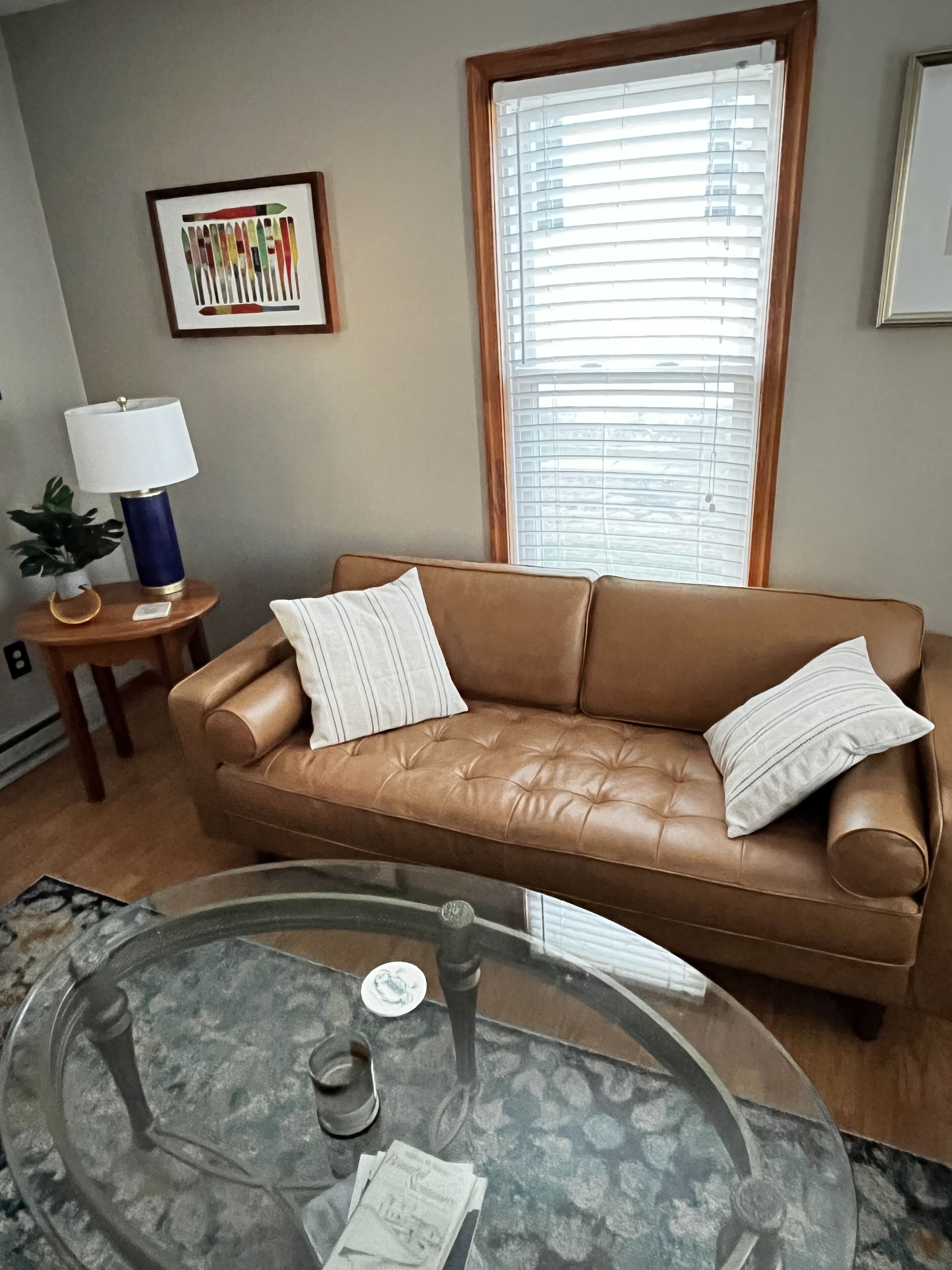 Smart-TV, peis, bordtennis og bøker