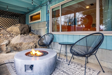 Terrace/patio. Basement Apartment with Speakeasy & Hot Tub