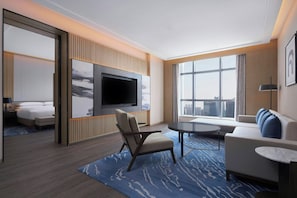 55-inch LCD TV with cable channels, TV