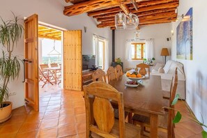 Dining - CAN PAU Cozy countryside family home with pool, sea view and views to Formentera (Santa Eulària des Riu)