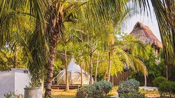 Bungalow, baño privado | 1 dormitorio, wifi gratis, ropa de cama