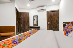 Sengetøy i egyptisk bomull, sengetøy av topp kvalitet og safe på rommet