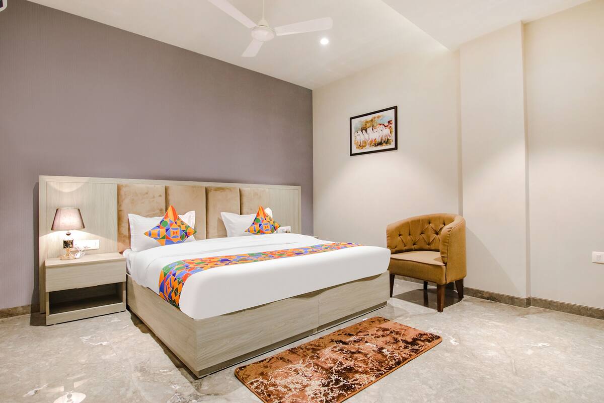 Phòng Deluxe | Bộ trải giường bằng vải cotton Ai Cập, bộ đồ giường cao cấp 