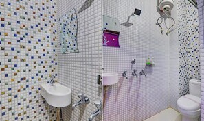 Dusche, Regendusche, kostenlose Toilettenartikel, Handtücher