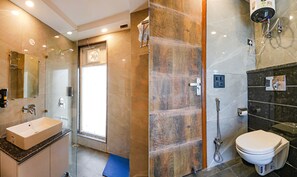 Shower, rainfall showerhead, free toiletries, towels - FabHotel F9 Noida Sector 27 (Noida)