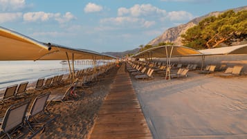 Private beach, beach bar