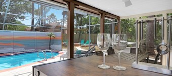 Unique A-Frame Heated pool & Firepit 