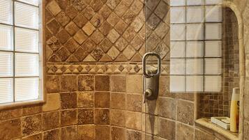Hair dryer, soap, shampoo, toilet paper