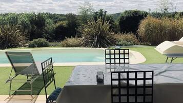 Piscine extérieure, piscine chauffée