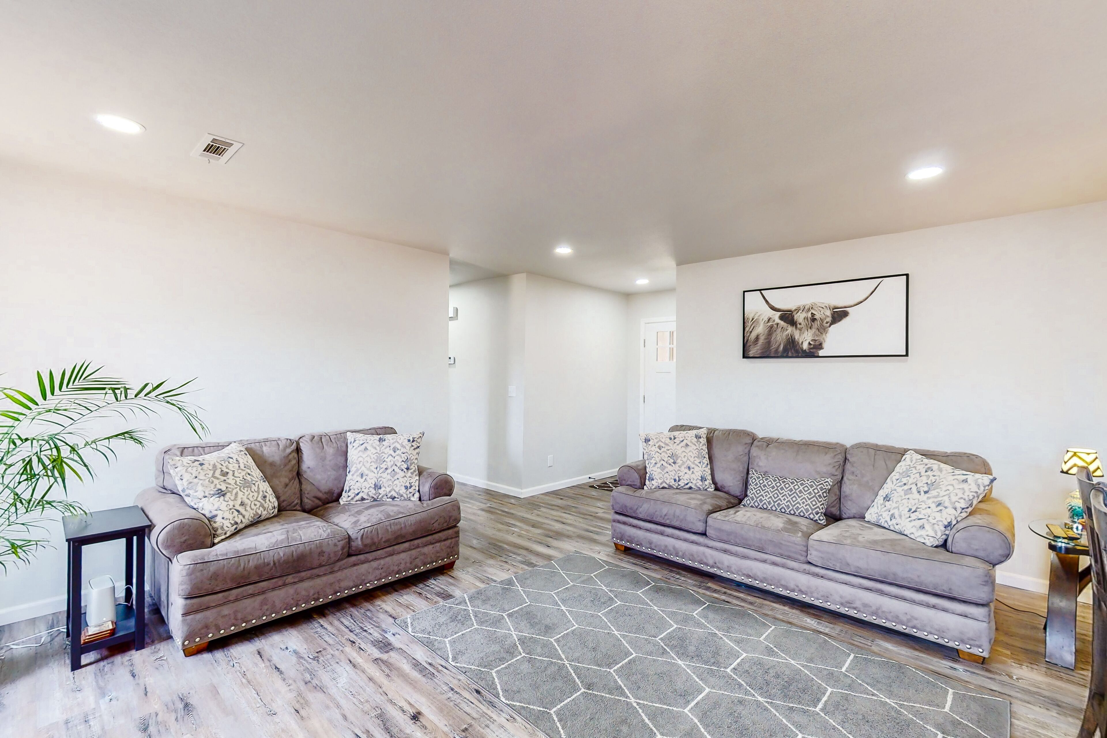 Sunny dog-friendly home in secluded neighborhood with fireplace, patio, backyard