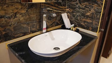 Towels, soap, shampoo