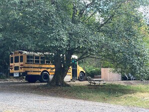 Property grounds - Bee Haven Bus at the RMR Farmstead with hot tub (Rainier)