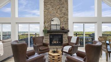 Smart TV, fireplace, video games