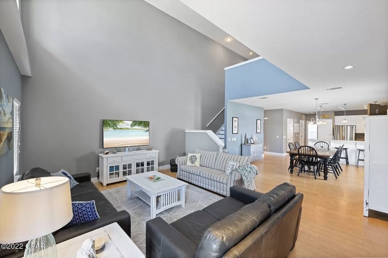 Spacious beach house just steps from the sand.