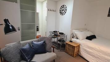 Apartment, 1 Queen Bed | 1 bedroom, iron/ironing board, free WiFi, bed sheets