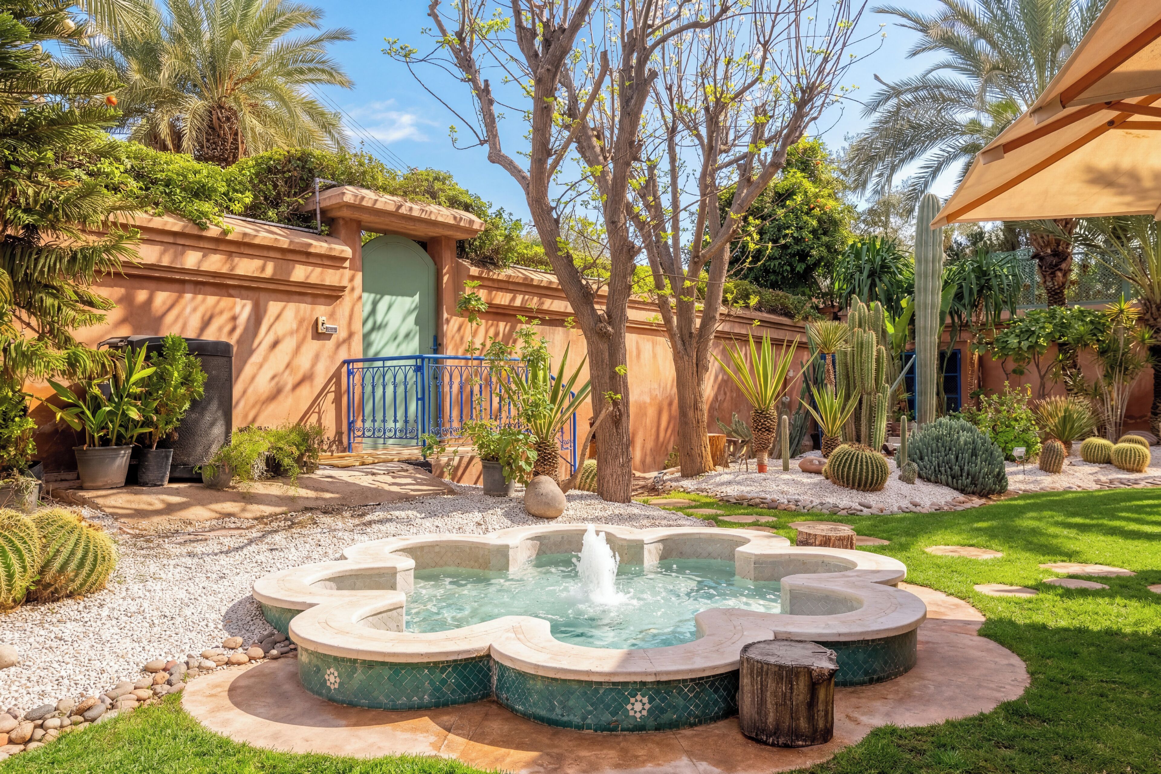 Outdoor spa tub