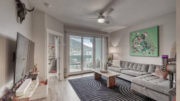 TV, DVD player, stereo