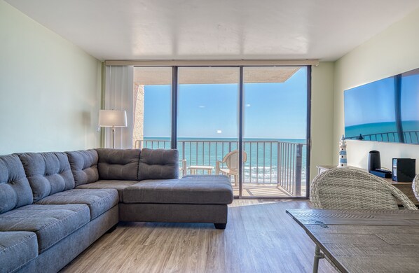 TV, streaming services, printers - Fully Remodeled - 1 BD Oceanfront Retreat - Outdoor Pool and Hot Tub (North Myrtle Beach)