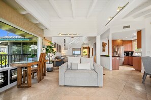 Smart TV, music library, stereo