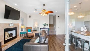 TV connectée, cheminée